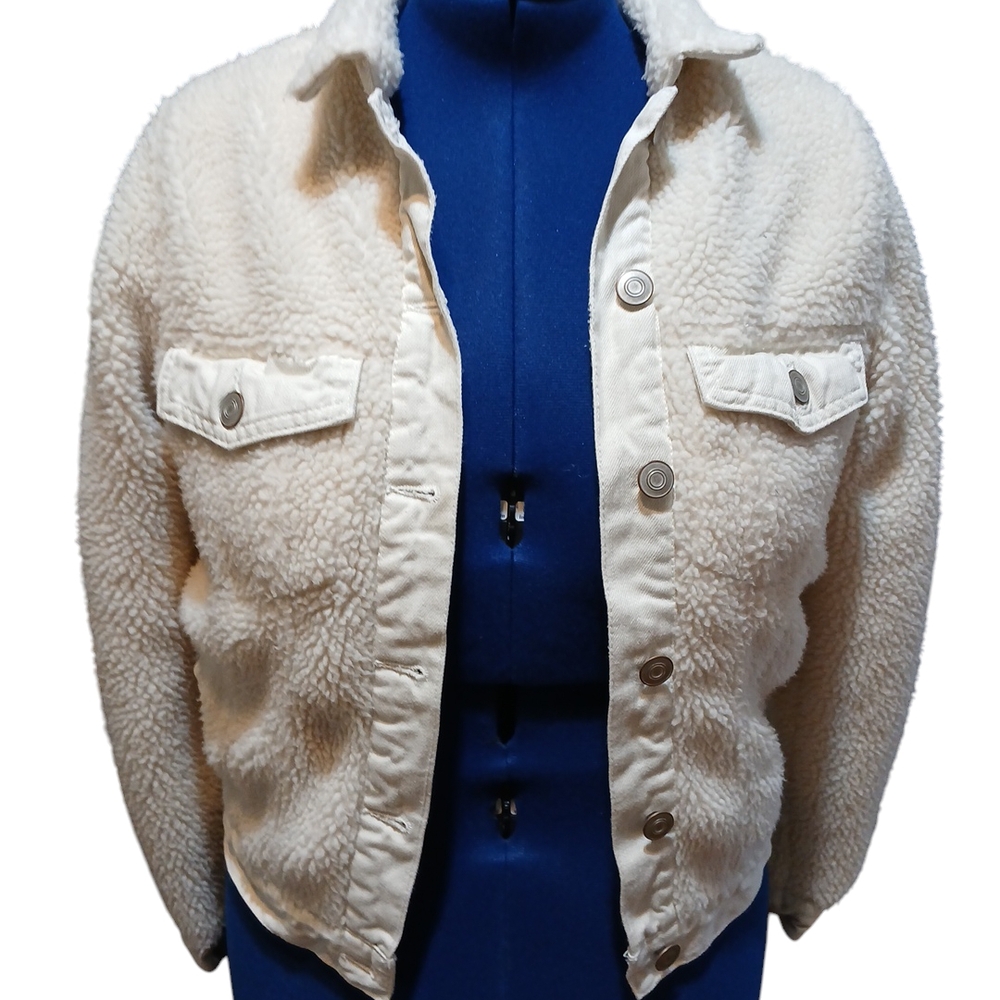 Highway Jeans Cream Sherpa Jacket